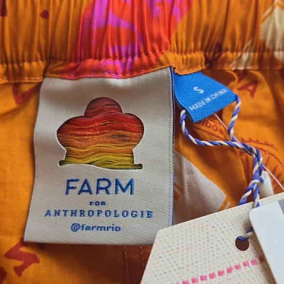 FARM RIO x Anthropologie Print Scallop-hem Wide Leg Pants In Fresh Fish NWT L - Picture 8 of 14